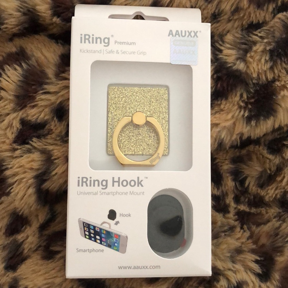 ⭐️Gold Sparkle Kickstand | Gold Ring🌟